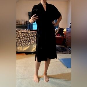 H&M Minimalist Japanese Influenced Black Sheath Dress S